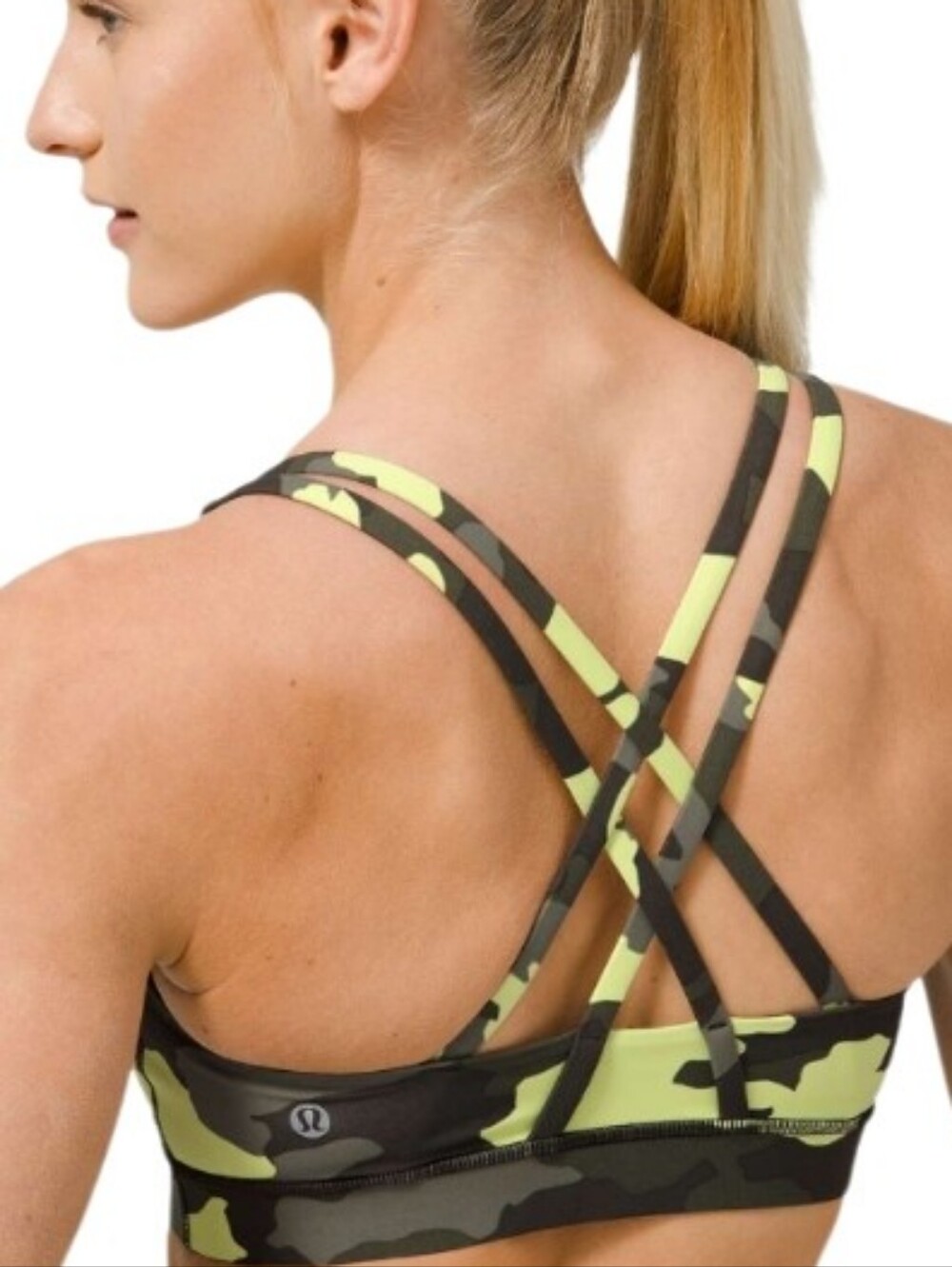 lululemon athletica Energy Bra Camo Strappy Sports Bra